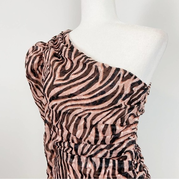 Dundas x Revolve Norma Mini Dress Natural Zebra Size S - Picture 3 of 15